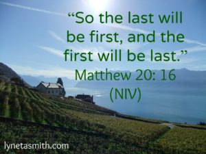 First and last, Matthew 20:16
